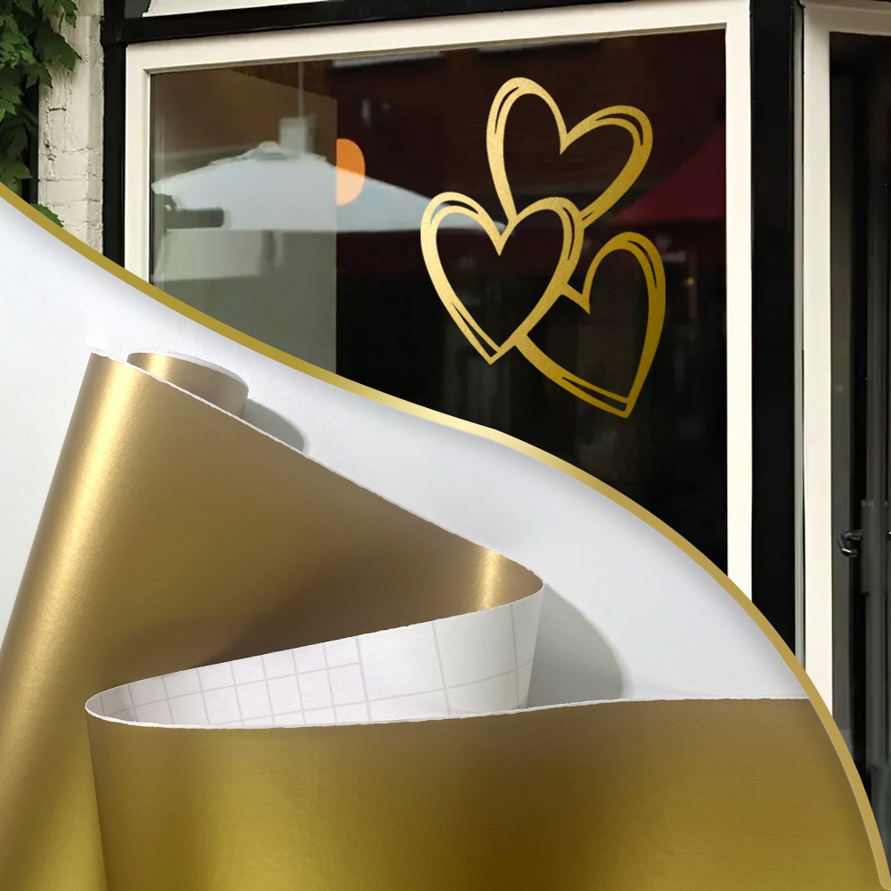 Home Appliances - 1Roll Matte Gold Vinyl Roll Permanent
