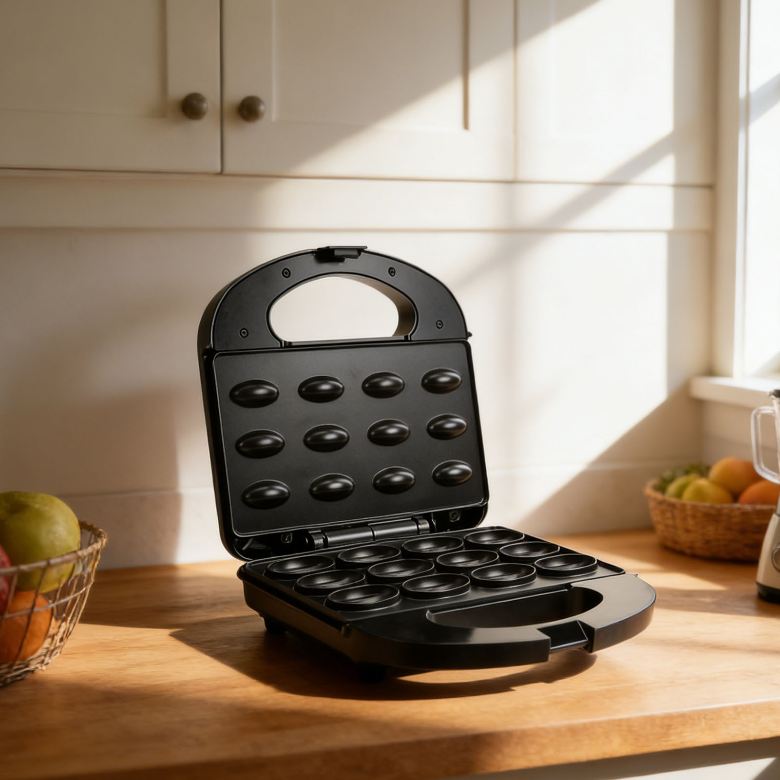 12 Walnut Cookie Maker Non Sti - Mini Waffle Maker Machine review and price