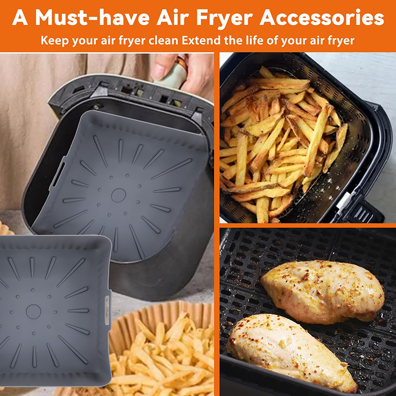 Square Large Silicone Air Frye - Air Fryer Silicone Pot Liner review and price