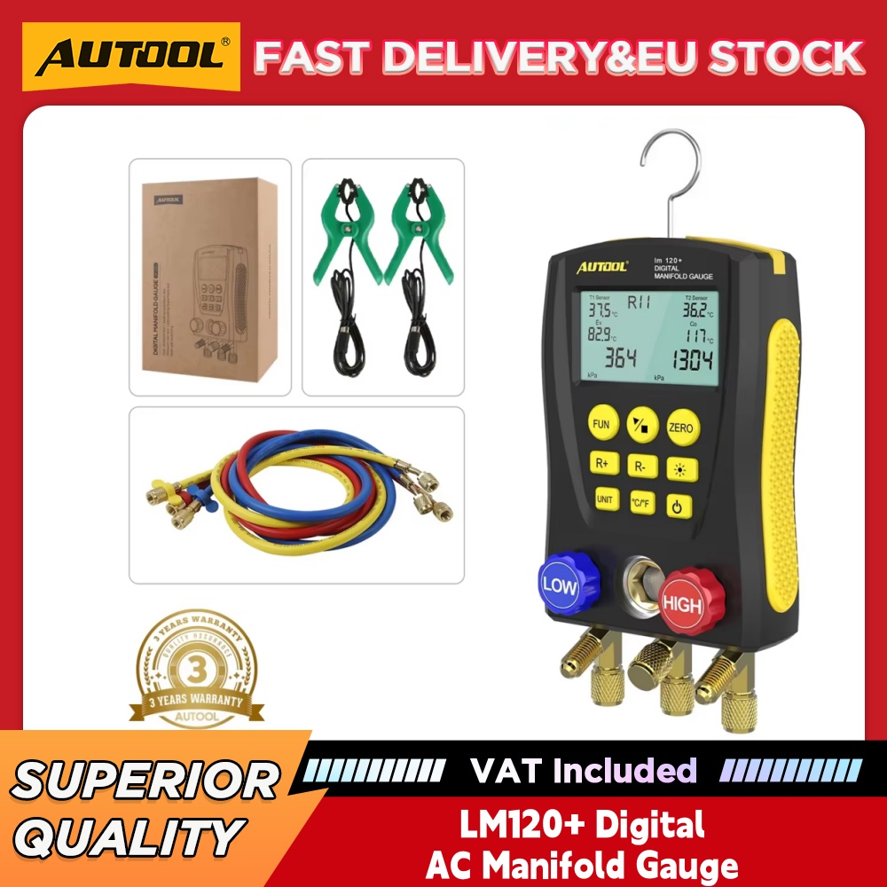 AUTOOL LM120+ Digital AC Manif - Air Conditioners review and price