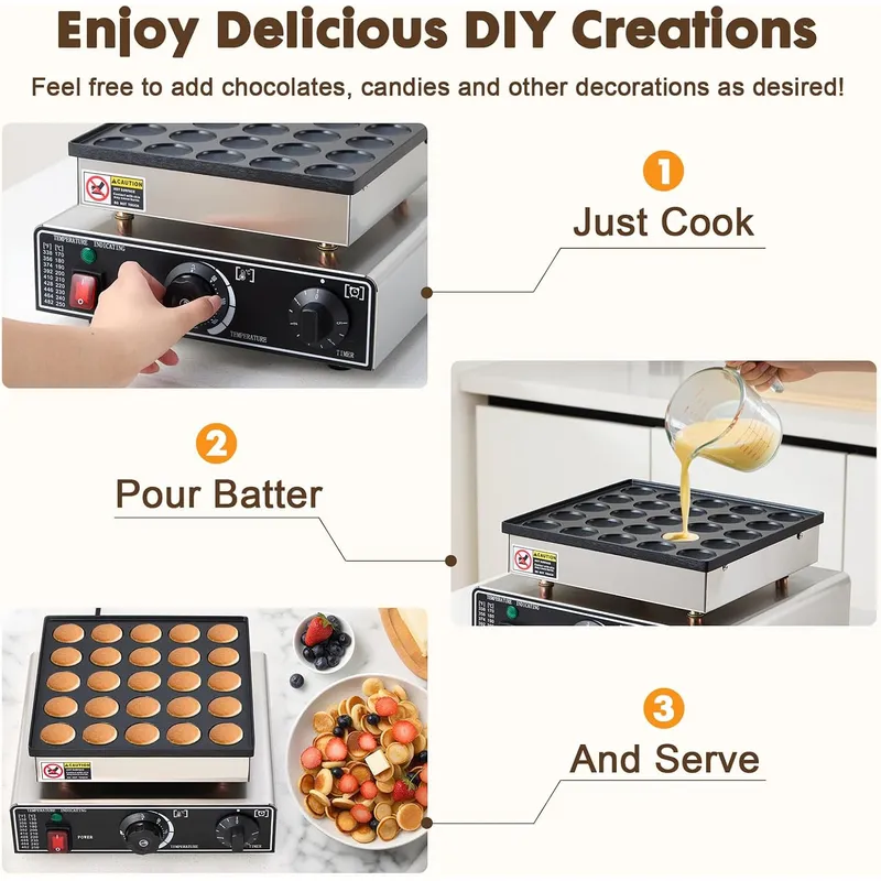 Mini Pancake Maker Commercial  - Mini Waffle Maker Machine review and price