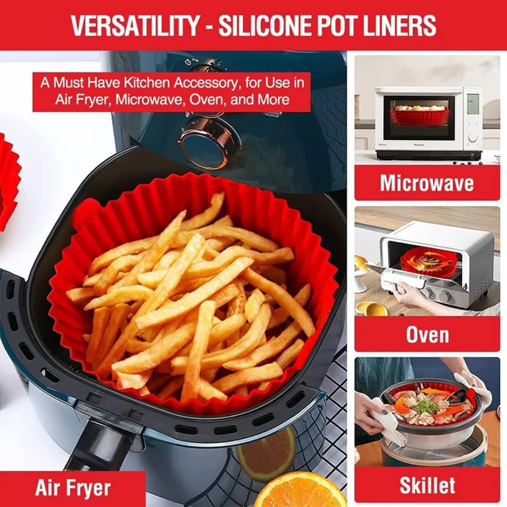 Air Fryer Silicone Basket Reus - Air Fryer Silicone Pot Liner review and price